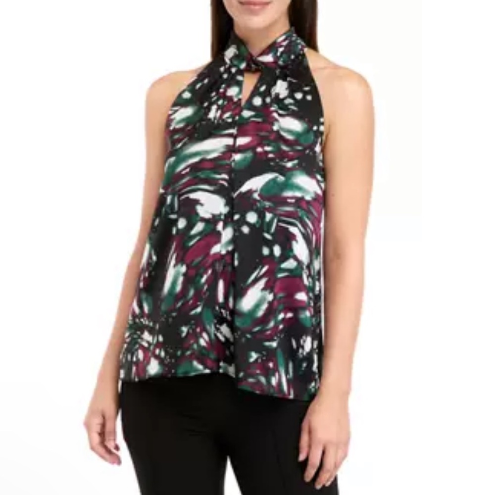 THE LIMITED Colorful Sleeveless Halter Top